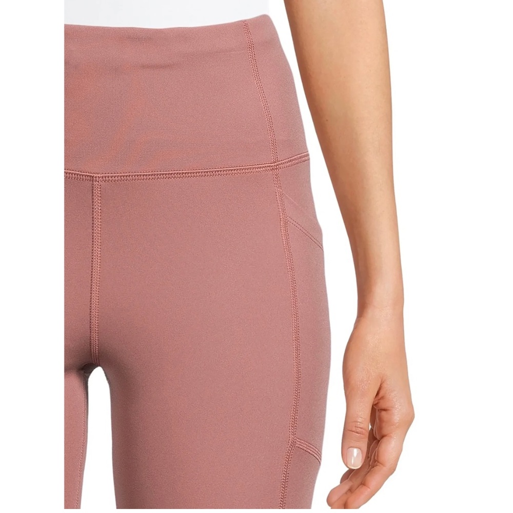 Pink rose athletic mesh detail leggings pants - Picture 7 of 7